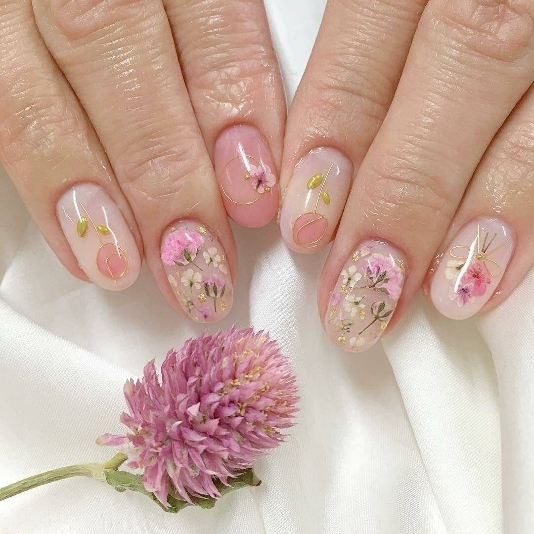 Ногти с цветами